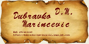 Dubravko Marinčević vizit kartica